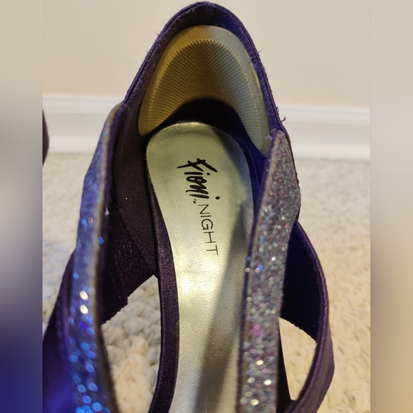 Fioni Night Purple Sparkly Heels - Picture 6 of 10